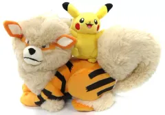 【中古】ぬいぐるみ ウインディとピカチュウ ぬいぐるみ 「ポケットモンスター」 ポケモンセンターオキナワ限定のサムネイル