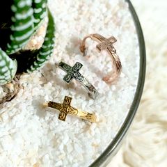 【片耳】【ハワイアンジュエリー】クロス フープ ワンタッチ ピアス ( ゴールド / シルバー / ピンクゴールド ) サージカルステンレス SUS 316L / 錆びない / ニッケルフリー 金属アレルギー対応 / 十字架 ハワジュ / ギフト