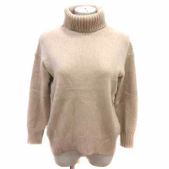 プラステ PLST ニット セーター タートルネック 長袖 ウール カシミヤ混 L ベージュ /YK