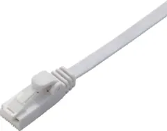 エレコム LANケーブル 10m ツメが折れない スーパーフラット CAT6 ホワイト LD-GFT/WH100 