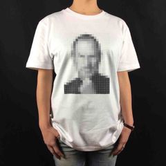 오리지널 T셔츠 스티브 잡스 애플 창시자 LEGO 레고 블록 모자이크 T셔츠 SML XL 타이트 저스트 큰 빅 오버사이즈 맨즈 레이디스 유니섹스 핑크 크림