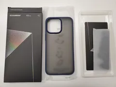 ★CASEKOO iPhone 15 Pro Max 用 ケース 耐衝撃 滑り止め 指紋防止 米軍MIL規格 マット仕上げ ストラップホール付き カバー ワイヤレス充電対応 アイフォン 15 プロマックス 用 6.7 インチ ケース(マットブルー)