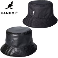 廃番品】KANGOL ベル型 バケットハット L 黒 金ロゴ 希少 ストリート