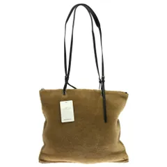 JIL SANDER (ジルサンダー) カーフレザー ボアスクエア トートバッグ P00575979 ブラック/ブラウンのサムネイル