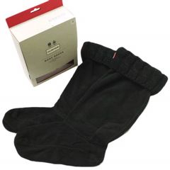 HUNTER ハンター Original Tall 6 Stitch Cable Boot Sock オリジナル トール ケーブルニット ブーツソックス UAS3036AAB BLACK M(22-25cm) レッグウォーマー 靴下 g21841