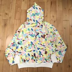 ★美品★ 初期 マルチカモ フルジップ パーカー Mサイズ a bathing ape BAPE full zip hoodie multi camo エイプ ベイプ NIGO