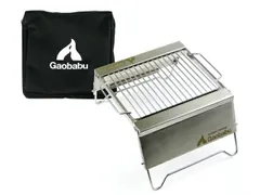 ガオバブ(Gaobabu)Gaobabuコンパクトクッカースタンド（グリル網タイプ）※収納袋付き Type-B 高さ調整 5段階 クッカースタンド マルチスタンド グリルスタンド