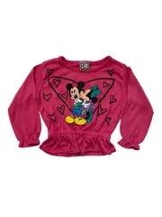 【Size90-100】vintage ミッキー ミニー 長袖Tシャツ US古着　アメリカ 輸入 ディズニー ロンT mickey minnie ヴィンテージ