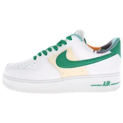 NIKE (ナイキ) AIR FORCE 1 07 LV8 LOW EMB エアフォース 1 エンベデッド ローカットスニーカー ホワイト/グリーン US9/27cm DM0109-100