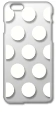 【新品未使用】iPhone6 Plus / 6s Plus アイフォン6sプラス クリア ハードケース ドット柄 水玉 (ホワイト) スマホケース カバー cl-iphone6plus-dotbig-09