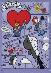 [중고] 클리어 파일 TATA(부이) & VAN A4 클리어 파일 [BT21×무첨쿠라 스시] 선물 캠페인 제1탄 특전