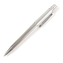極美品□Cartier カルティエ サントス ドゥ カルティエ ツイスト式 ボールペン シルバー LM 箱・ケース付き スイス製 メンズ 筆記確認済み