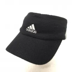 アディダス ニットサンバイザー 黒×白 ロゴ刺しゅう フリー(56cm-58cm) ゴルフウェア adidasのサムネイル