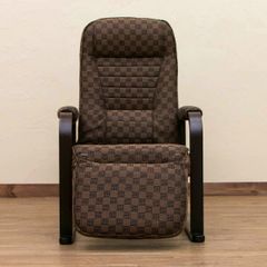 リクライニングチェア チェック柄 フットレストあり - メルカリ