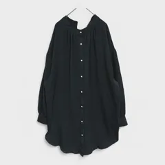 PEACE NOWセーラーカラー風蜘蛛の巣襟長袖ブラウス黒色ブラック