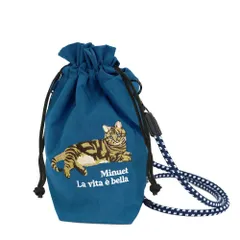 ☆ ミヌエット ☆ アニマル刺繍コードSD 巾着 ショルダーバッグ 巾着ショルダー ミニショルダー 巾着袋 巾着ショルダーバッグ 巾着バッグ 巾着バック サブバッグ サブバック ショルダー 肩掛け ショルダーバック 袋 小さめ 小さい 刺繍 軽い 軽量