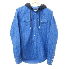 【希少美品】NUMBER (N)INE　フード付ウエスタンシャツ　ノースリーブ 希少美品】NUMBER (N)INE フード付ウエスタンシャツ