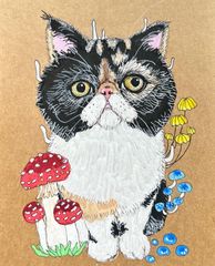N様専用ページ　キノコの生えたペット似顔絵