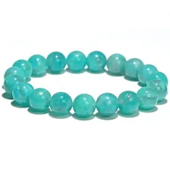  〔K1961-10m〕約10mm アマゾナイトシリカ 天河石 ブレスレット Amazonite 