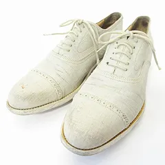 ジルサンダー JIL SANDER レースアップシューズ ストレートチップ キャンバス ベージュ 9 27cm 1215のサムネイル