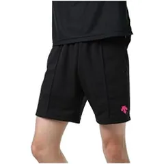 デサント(DESCENTE) バレーボール ハーフパンツ クォーターパンツ 吸汗速乾 ストレッチ DSP1600 ブラック/ピンク Sサイズ