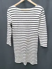 ◇ Θ LA MARINE FRANCAISE ボーダー柄 長袖 ミニ丈 タイト　ワンピース サイズ2 アイボリー レディース P  【1409250012426】のサムネイル