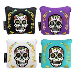 パターカバー ヘッドカバー マレット用 マグネット付け テーラーメイド スパイダー キャメロン オデッセイに適合 メキシコ mexico スカル