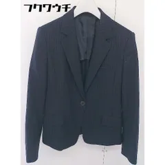 ◇ green label relaxing UNITED ARROWS ストライプ テーラード ジャケット サイズ40 ネイビー レディース  【中古】 【1109030013116】