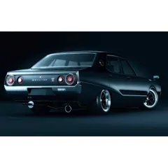 スカイライインGT-R　1971年日本グランプリレースポスター　６枚組　袋付き 日産 スカイライン GT-R (KPGC10) レースカー 1971 #6 (日本