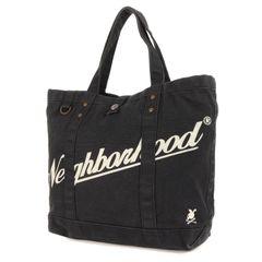NEIGHBORHOOD ネイバーフッド ZOZOTOWN限定 mastermind JAPAN キャンバス トートバッグ NHMJ / C-TOTE. BAG ブラック 黒 カバン コラボ