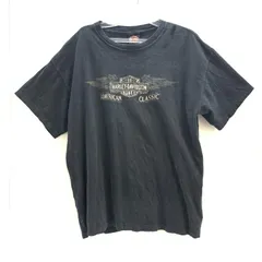 【中古】Harley Davidson 両面プリント Tシャツ XL ブラック[92]