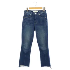 マザー mother THE INSIDER CROP STEP FRAY カットオフデニムパンツ ジーンズ インディゴ 24 XS 紺 ネイビー /AT ■OS