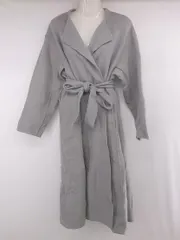 ◇ ◎ ROPE' ロペ カジュアル シンプル 無地 長袖 ラップ コート サイズ38 グレー系 レディース P  【1307080001279】