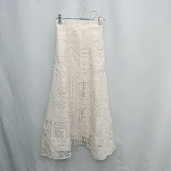 ◇ ⊂ ◎ ●未使用● NICE CLAUP 後ろウエストゴム ロング丈 フレア スカート サイズS アイボリー レディース E  【1503050013451】