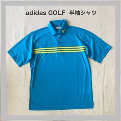 adidasGolf　アディダスゴルフ　adidas　アディダス　GOLF　ゴルフ　半袖　3本ライン　ゴルフウェア　ロゴ刺繍　夏物　スポーツ　メンズ　L