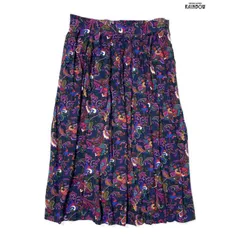 ヴィンテージ アメリカ 古着 SEGUE 総柄   スカート 紫 紺 
