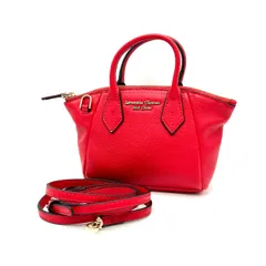 【中古】良品 Samantha Thavasa サマンサタバサ ロゴ 2way レザー ミニ ハンド ショルダー バッグ eY0868N