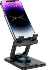 新品 携帯スタンド スマホ スタンド 調整 スマホ ホルダー 折りたたみ スマホ台 スマホ立て 携帯スタンド iPad スタンド 360°角度調整 ABS樹脂 たてかけ 落下防止 両手解放 コンパクト (ブラック)