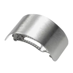 【D：シルバー × ワンサイズ】[Cream dot. クリームドット公式] ヘアアクセサリー レディース 8タイプ バレッタ ヘアクリップ 大きめ メタル セミマット ヘアライン加工 太め オーバル アーチ 光沢感 大人 上品 エレガント シンプル