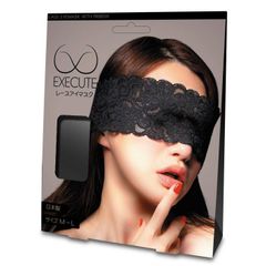 EXECUTE セクシーランジェリー アイマスク セクシー 目隠し レース 黒 セクシー ランジェリー コスチューム 日本製 M L サイズ エグゼキュート MK009
