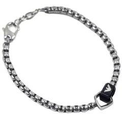 エンポリオアルマーニ ブレスレット メンズ アクセサリー ブラック シルバー EMPORIO ARMANI EGS2938040
