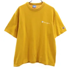Champion チャンピオン 90s USA製 オールド 青タグ 半袖 Tシャツ M イエロー系 メンズ 古着