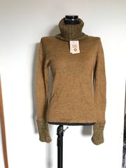 人気ペルペル タートルネック プルオーバー セーター アルパカ混 ペルー製