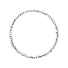 【シルバー × 3mm】[Cream dot. クリームドット公式] ブレスレット レディース ステンレス製 金属アレルギー つけっぱなし サージカルステンレス メタルボール 伸縮ゴム 着脱簡単 5サイズ 大人のサムネイル