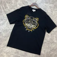 KENZO ケンゾー タイガー 刺繍 Tシャツ ブラック 半袖 L メンズ トップス コットン PAWNSHOPRiZ  パウンショップリズ