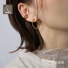 イヤーカフ イヤカフ イヤーカフス 金属アレルギー対応 サージカルステンレス 18K レディース 大人 モダン かわいい エレガント ジュエリー ゴールド 片耳用 送料無料 プチプライス高見え CRAIFE