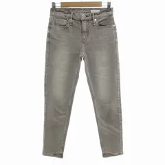 アッパーハイツ upper hights 美品 THE STELLA ミッドライズアンクルテーパードデニムパンツ 22 グレー系 13G219 /UO