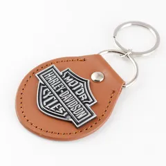 【メール便発送】キーホルダー HARLEY-DAVIDSON ハーレーダビッドソン B&S ブラウンビニルFOB キーチェーン #4547 オフィシャルグッズ アメリカン雑貨のサムネイル