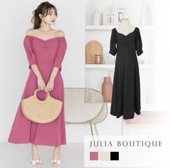 JULIA BOUTIQUE　2wayリネンオフショルワンピース