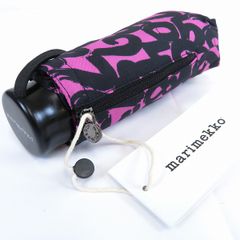 #ae 마리메코 marimekko 접이식 우산 블랙 핑크 계 숫자 무늬 Numerot 부피 우산 우산 태그 첨부 미품 레이디스 [955701] k01